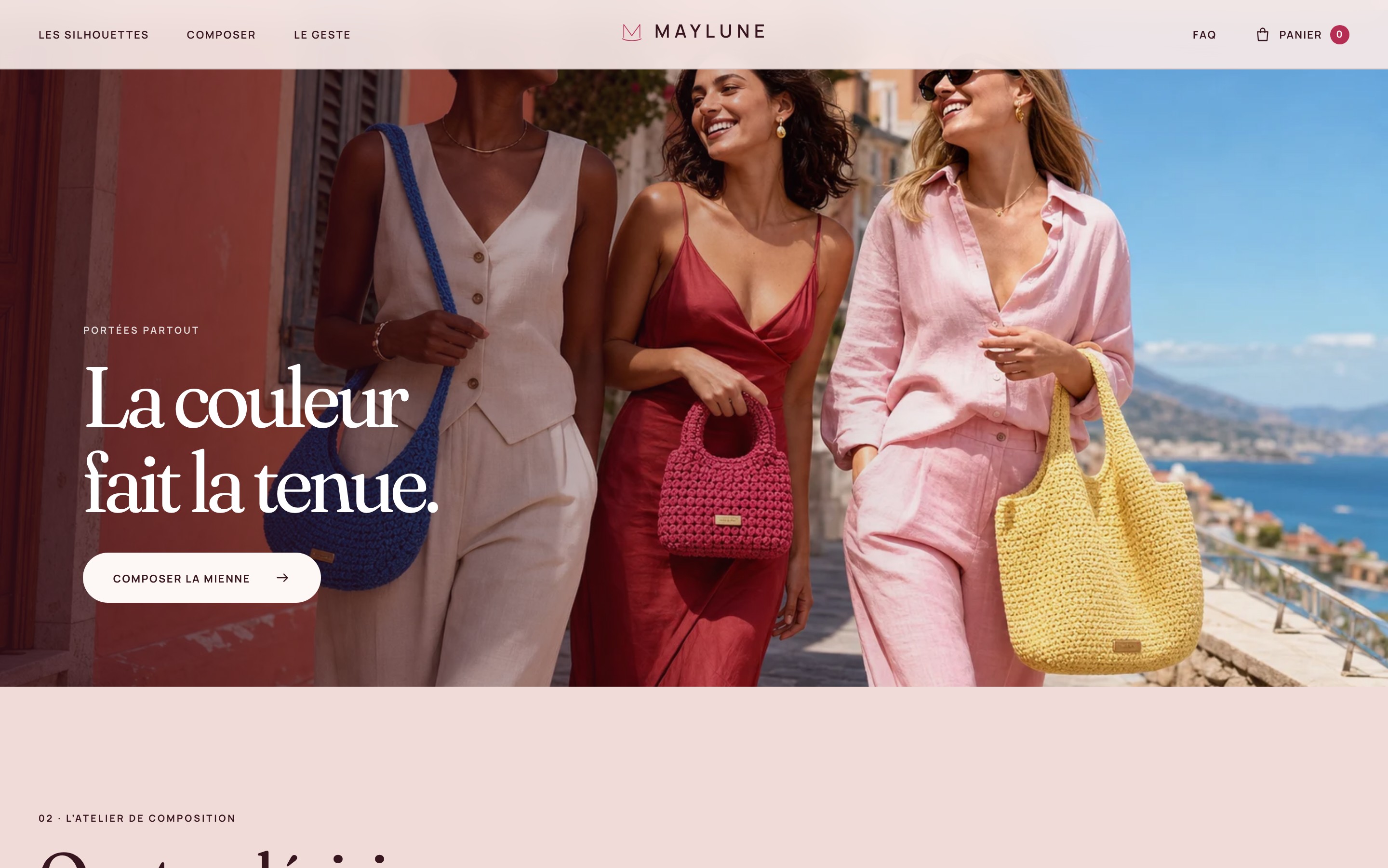 Une page intérieure du site Maylune.